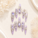 [Purple Wedding Dress] Handmade Press-On Nails